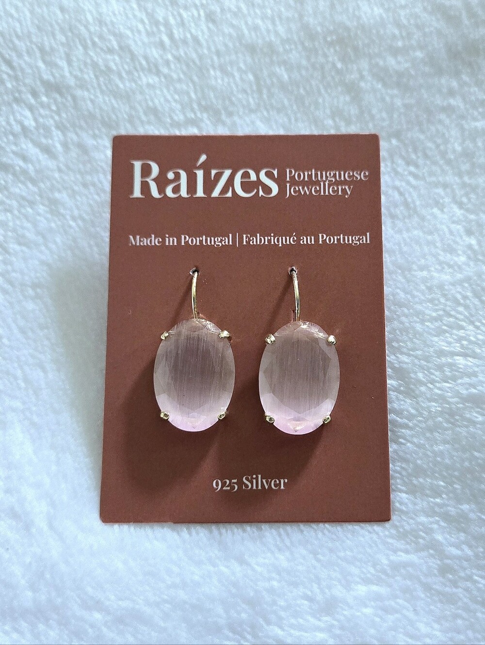 Raizes Natural Rose🌹 Quartz Earrings - Picture 16 of 16